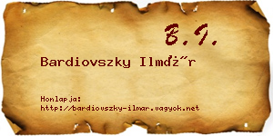 Bardiovszky Ilmár névjegykártya